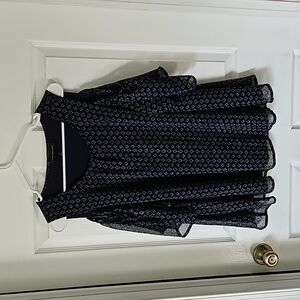 LANE Bryant Short Blue sleeved lined top size 16